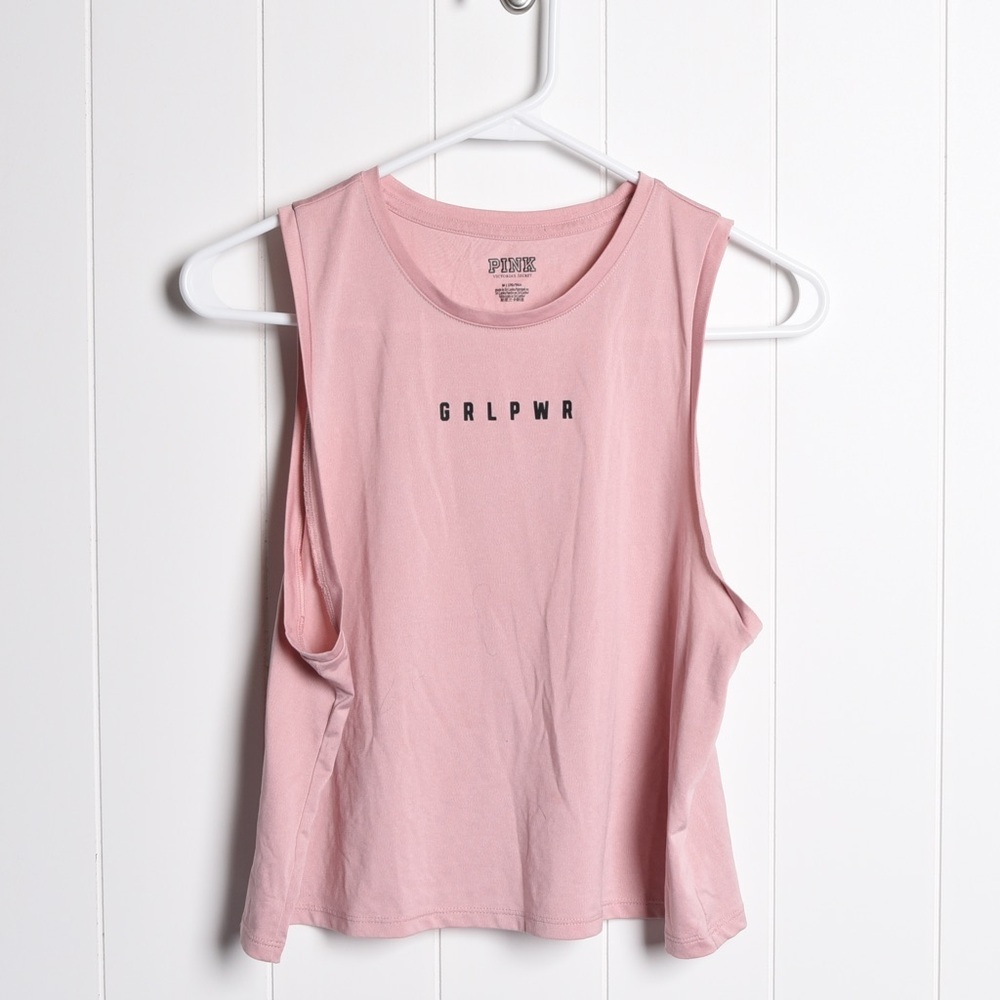 Victoria's Secret‎ Women's GRLPWR cropped tank, size M, pink